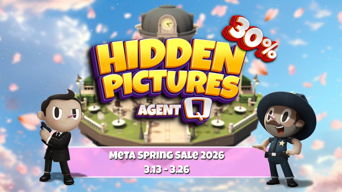 HiddenPicsAgtQ's tweet photo. ๐ธ Spring Sale Coming Soon! ๐ธ
๐ต๏ธโโ๏ธ Hidden Pictures: Agent Q
๐ฅ 30% OFF
๐
Mar 13 โ Mar 26
Get the discount now ๐
https://t.co/NPgNjxobUo
#MetaQuest #MetaQuest3 #VRGame #VRGaming #MixedReality #MRGame #HiddenObjects #PuzzleGame #HiddenPicturesAgentQ https://t.co/SRljSfDZTM
