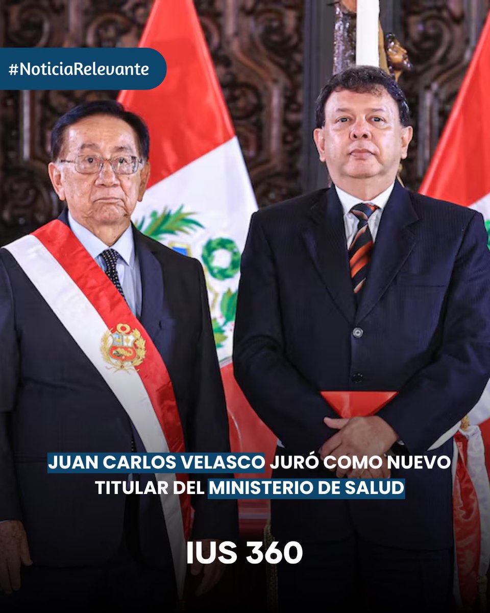 ius360's tweet photo. #NoticiaRelevante

Este miércoles 11 de marzo, Juan Carlos Velasco Guerrero juró como nuevo titular del Ministerio de Salud del Perú (Minsa). La ceremonia se realizó en Palacio de Gobierno del Perú y contó con la presencia del Consejo de Ministros del Perú, https://t.co/C5eEPydS6v