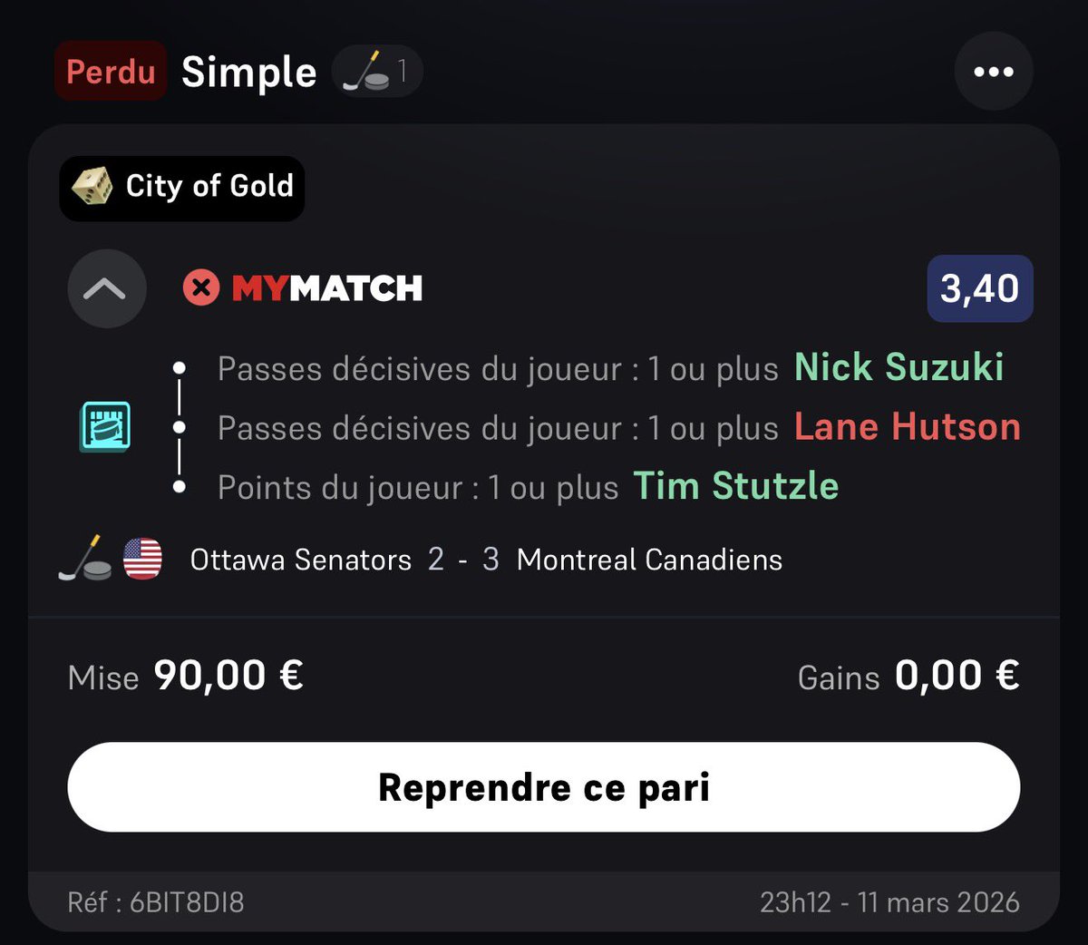 LilPeroxide's tweet photo. Merci de payer @WinamaxSport caufield pas joué et Hutson a fait sa passe d https://t.co/akgZxfc3lA