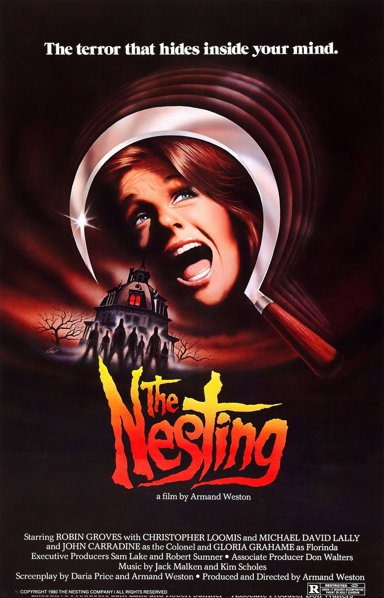 16mmInferno's tweet photo. Poster art for the eerie psychological horror flick "The Nesting" (1981) AKA "Phobia". Directed by Armand Weston and featuring the great John Carradine.
#TheNesting #Horror #16mmInferno https://t.co/ydbJIvULJ0