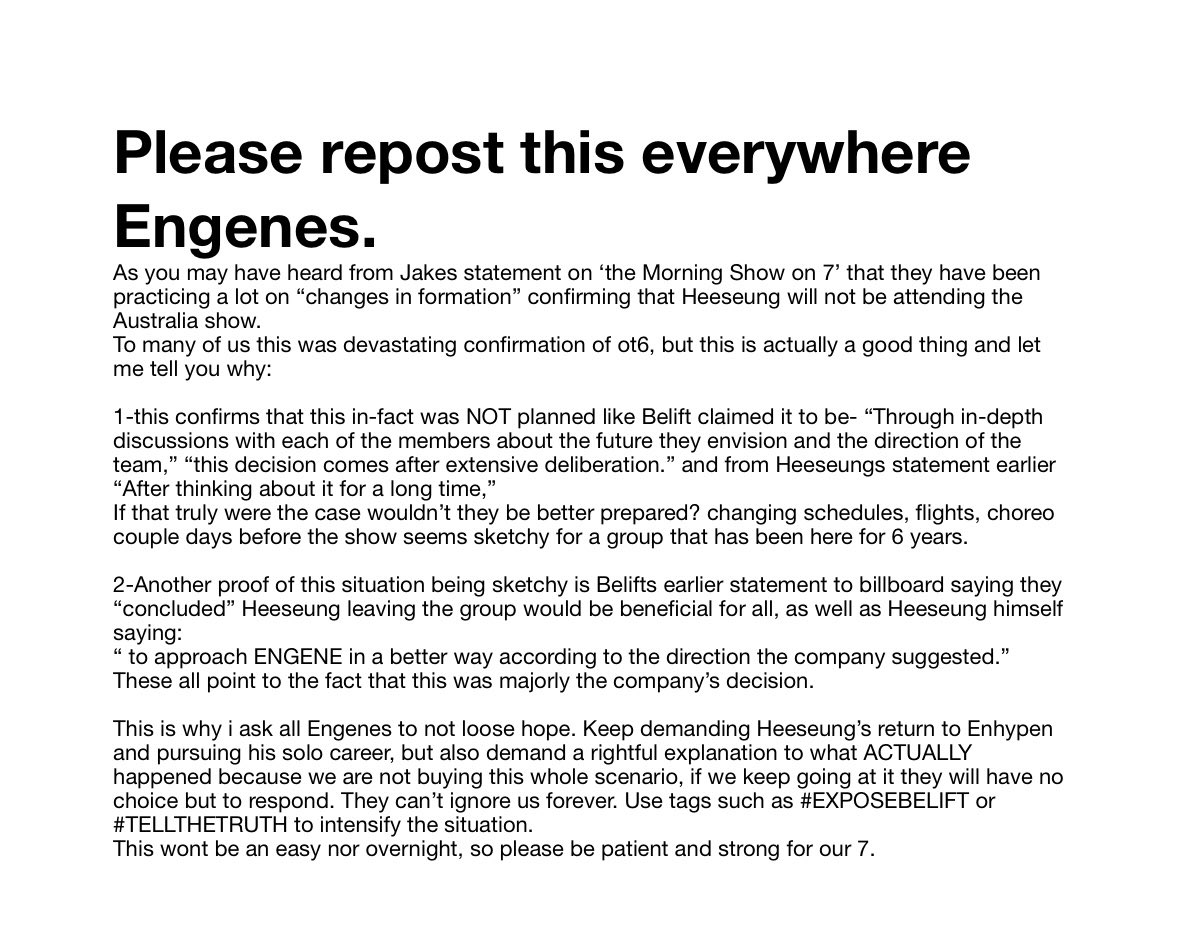 Enphasetszl's tweet photo. @detectivewon_ im begging everyone to read THIS 

#SevEN_ALWAYS
#ENHYPEN_HOME
#ENHYPENIS7
#AlwaysWithYou
#EXPOSEBELIFT
#TELLUSTHETRUTH https://t.co/VfK5GtJGso