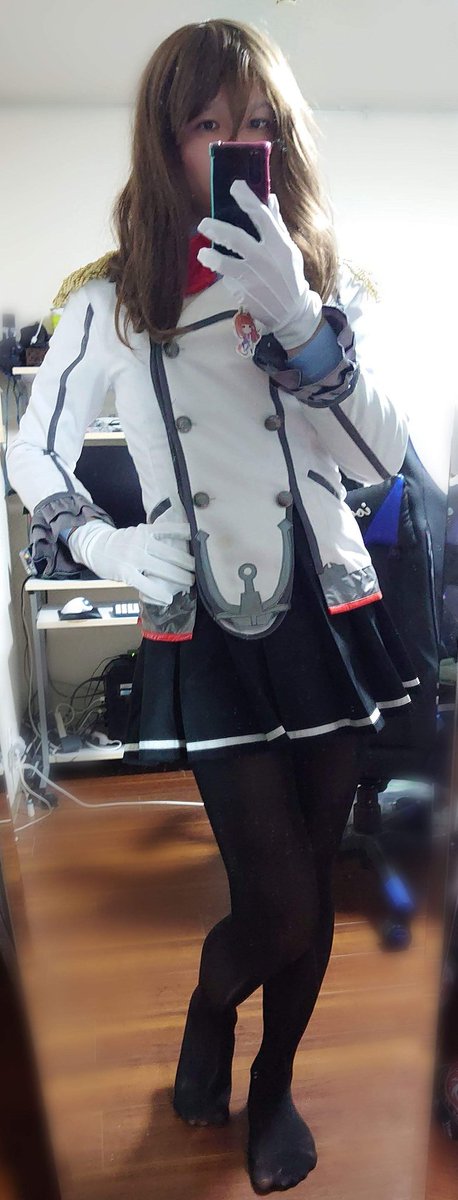 ohitashi334's tweet photo. 練習艦概念はいいぞ（鹿島ウィッグ届く前試着した時の奴） https://t.co/A62RWySkCQ