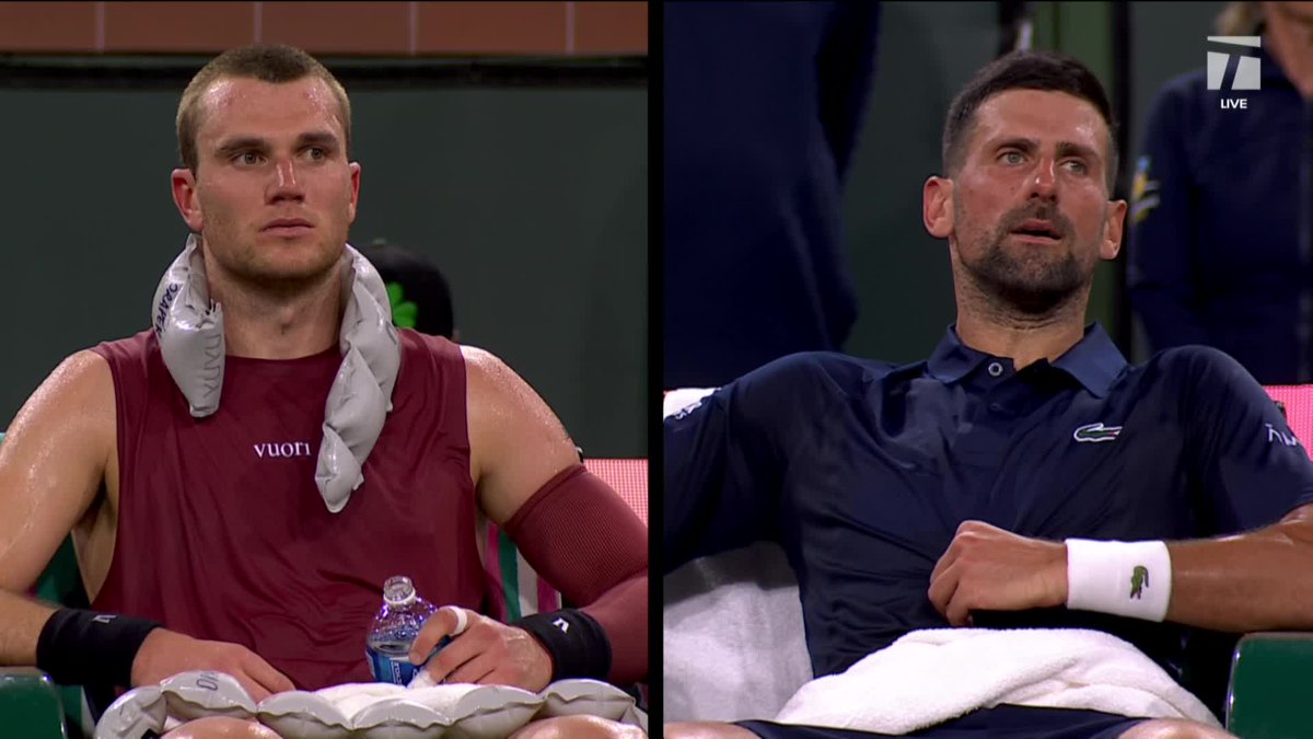 What it looks like to play one of the best sets of tennis that Indian Wells has ever seen 🥵