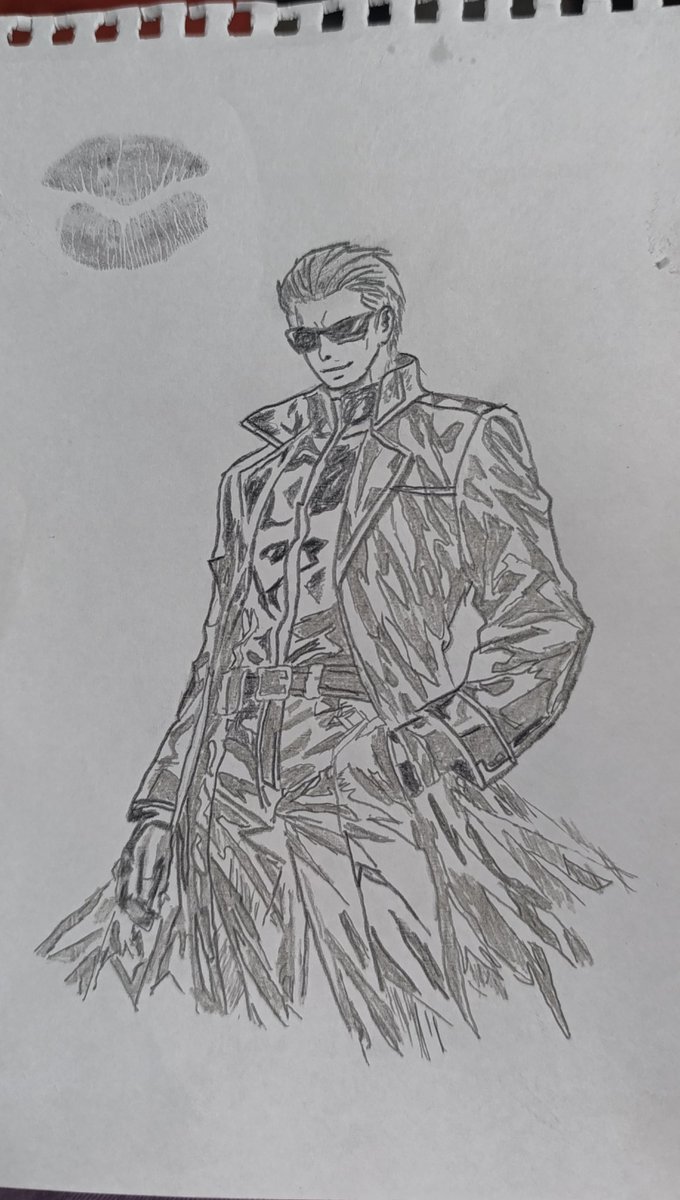 RosemaryTransAr's tweet photo. Recién lo termine, mi primer dibujo de Albert Wesker #art #ResidentEvil #AlbetWesker https://t.co/LhPpjVJUD0