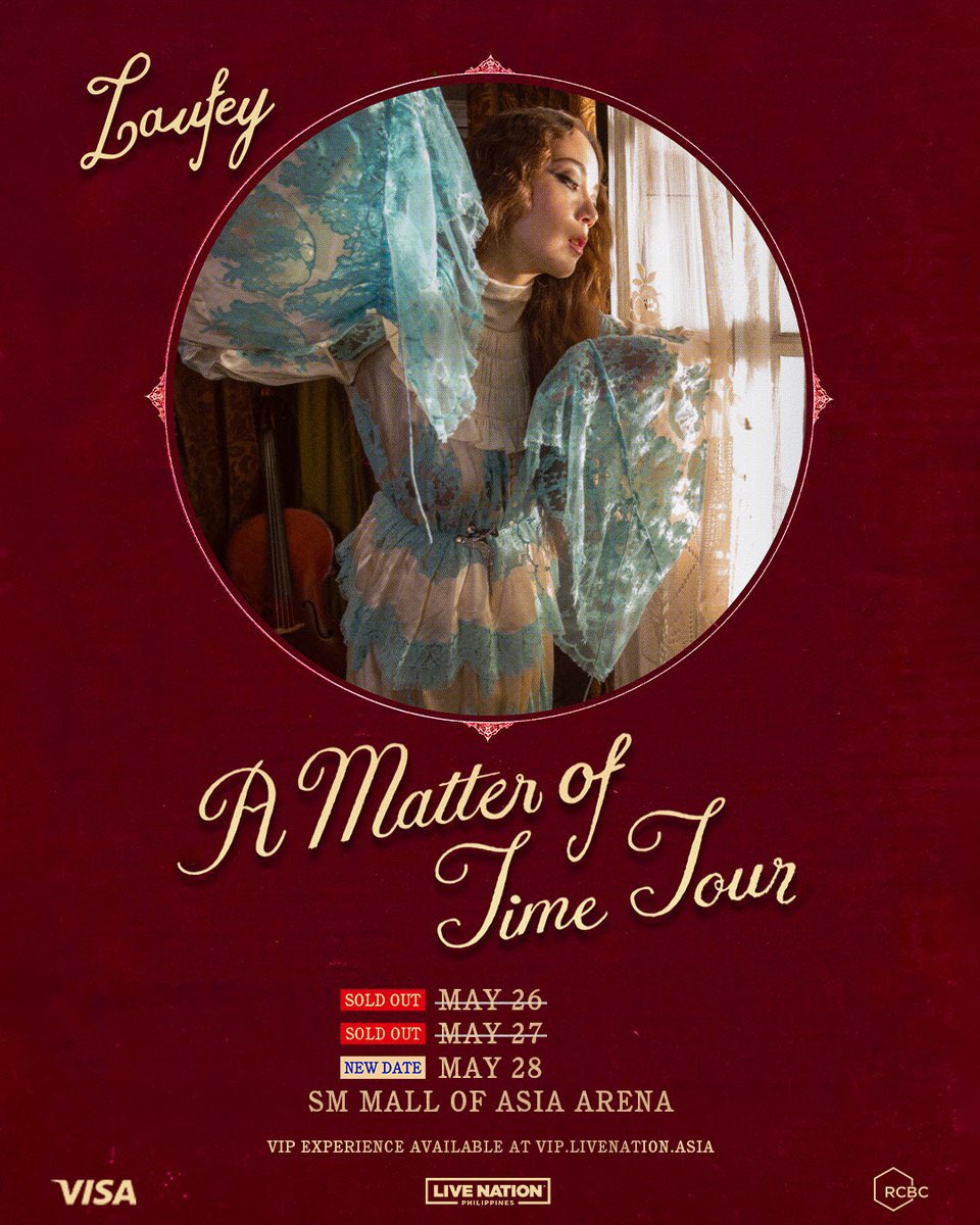 livenationph's tweet image. Lauvers, in case you missed it, another night has been added to Laufey’s A Matter of Time Tour in Manila! ✨

📅 May 26 &amp;amp; 27, 2026 — SOLD OUT ❗
📅 May 28, 2026 — NEW DATE ADDED ✨
📍 SM Mall of Asia Arena

🎟 Tickets go on sale today at 12PM via smtickets.com and SM