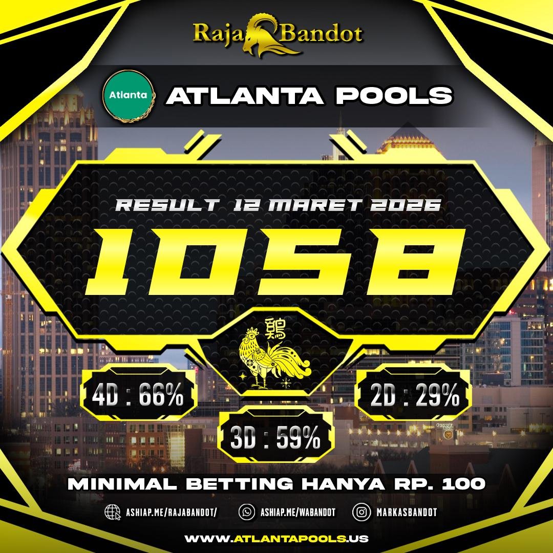 RAJABANDOT999's tweet image. ✨ INFO LENGKAP PENGELUARAN ATLANTA ✨ 
RESULT  : 🔥 1058 🔥 
SHIO :  AYAM 
TANGGAL :12 MARET 2026

SELAMAT KEPADA PEMENANG SALAM JACKPOT #ATLANTAPOOLS  #RAJABANDOT_OFFICIAL2