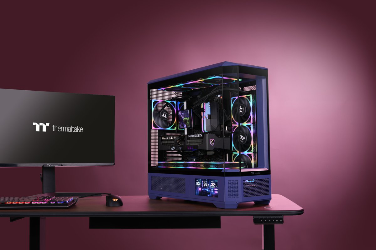 ThermaltakeInc's tweet photo. View 600 TG Future Dusk ๐ฃ๐
A standout chassis with its signature future inspired purple blue finish and striking angular design, with an optional 6 inch display that turns any setup into a true visual centerpiece.
#Thermaltake #View600TG #FutureDusk #PCCase #FullTower https://t.co/aPFf7xpEoM