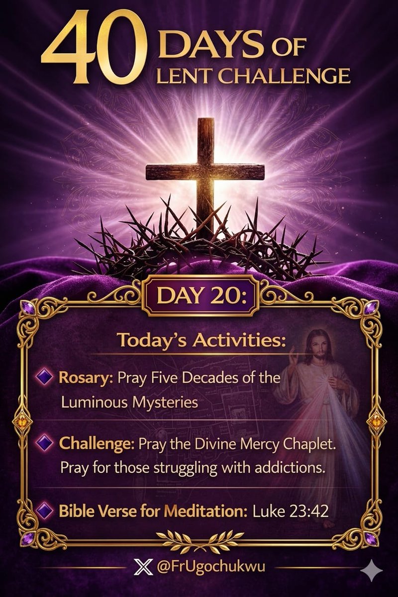 FrUgochukwu's tweet photo. 40 Days of Lent Challenge:

Day 20 https://t.co/QWwCX3SFrg