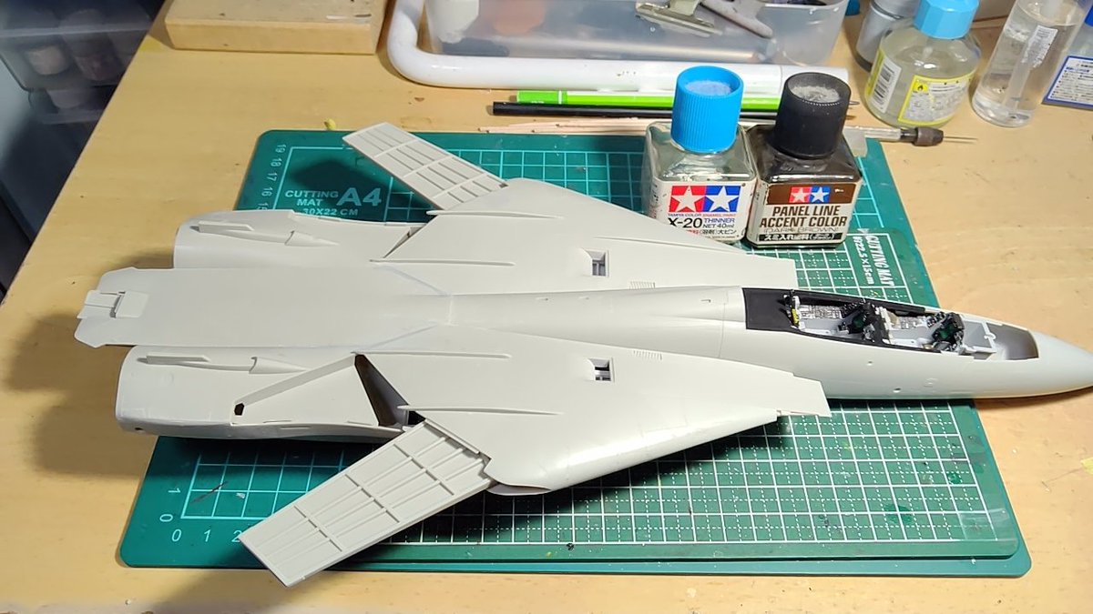 slcc70's tweet photo. 今さらながらタミヤ1/48トムキャット、素晴らしい❗サクサク組めますね🍀 https://t.co/xn1PgQU1fi