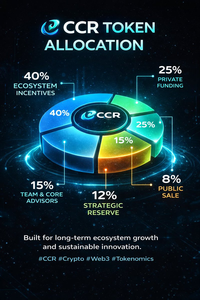 CCR_ChainCore's tweet photo. 🚀 Fueling the Future: CCR Tokenomics https://t.co/5jFIfmhvdg