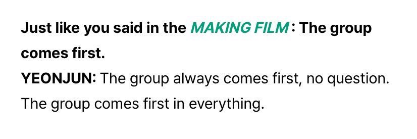 forkives's tweet photo. Beda lah, semua member selalu bilang "the group always comes first" https://t.co/GZvtBUvKXZ