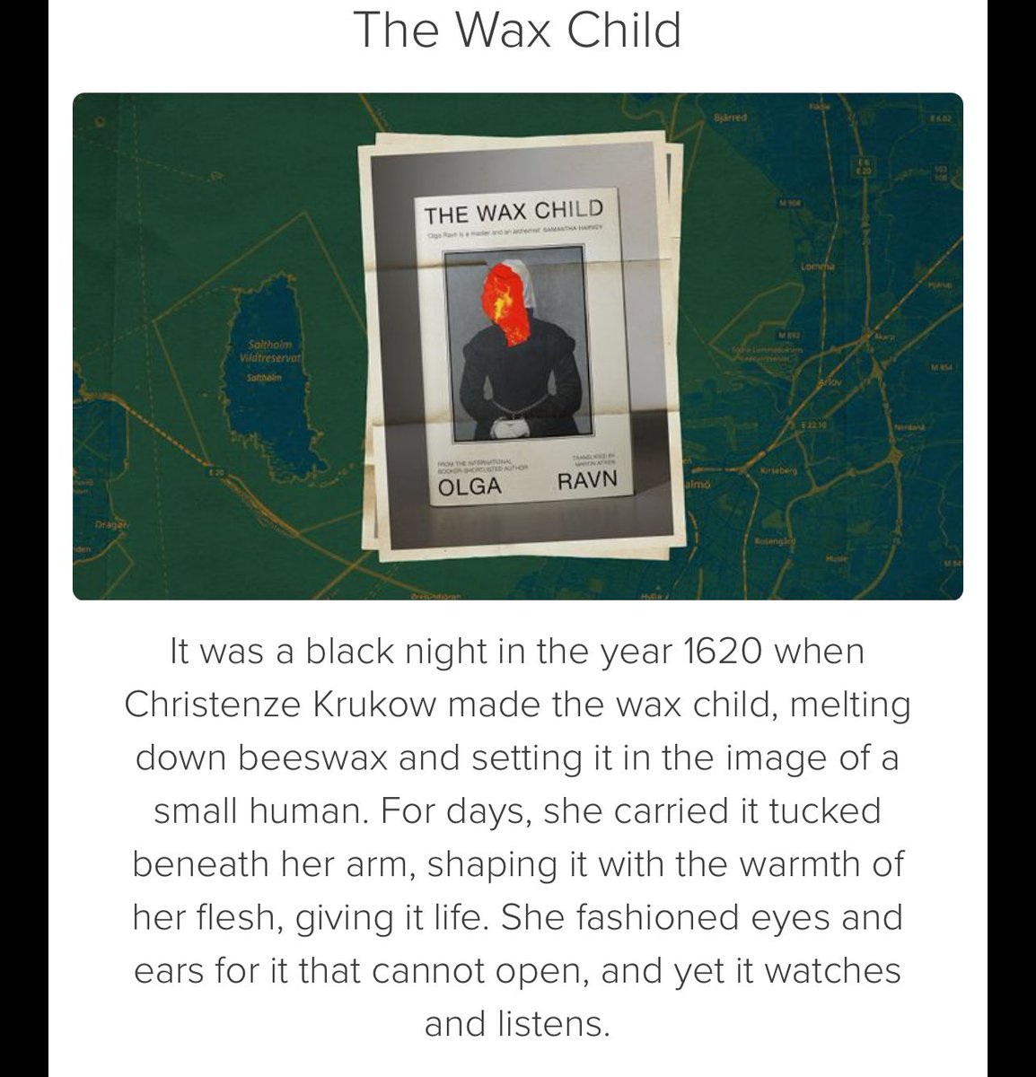 ไปเล่นควิซอันนี้มา คุณควรอ่านหนังสือเล่มใดจาก International Booker Prize 2026 longlist แล้วได้ The Wax Child ที่เพิ่งอ่านจบไปเลย 😆 เล่มนี้พูดถึงสตรีสูงศักดิ์ชาวเดนมาร์กที่มีชีวิตอยู่จริงแล้วถูกกล่าวหาว่าเป็นแม่มด เล่าผ่าน pov ของตุ๊กตาหุ่นขี้ผึ้งสำหรับสาปแช่งที่เธอสร้างขึ้นเอง