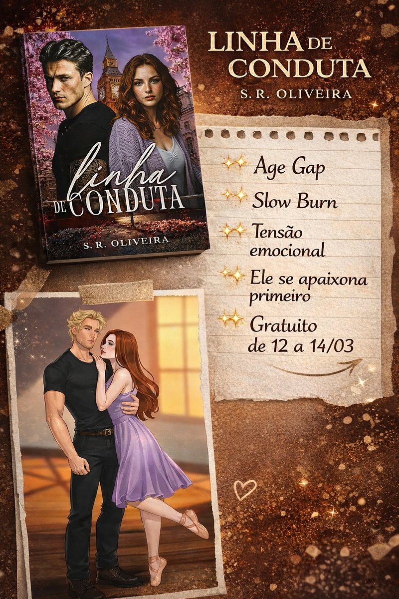 sheyllao's tweet photo. ✨✨✨ GRATUITO  ATE 14/03 ✨✨✨

🫦 Age Gap
🥀 Slow Burn
💅 Mocinha decidida
❤️‍🔥 Found Family
🩰 Bailarina 
💻 Nerd da Tecnologia 
❤️‍🔥584 páginas 

https://t.co/zabp4cNNvj https://t.co/cx1L3mfZNo