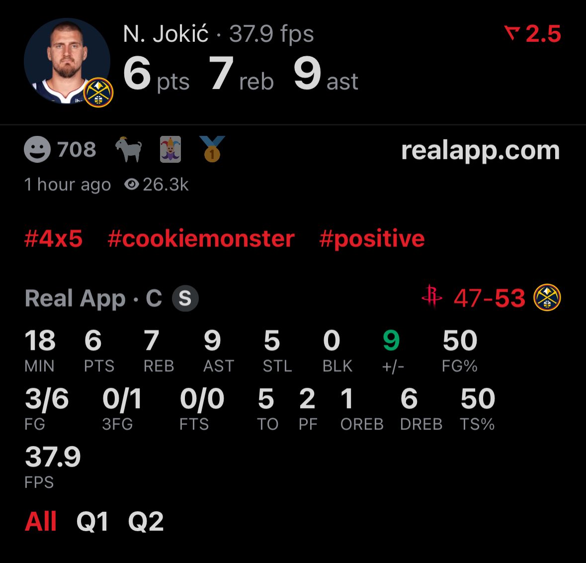 NikolaJokiclove's tweet image. I’m just saying if it happens you heard it here first 

(Also he should have 6 steals Adelman should have challenged that last foul)