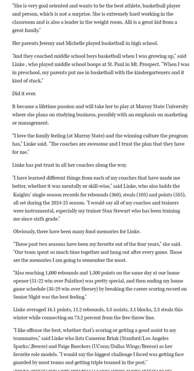 linkin8r's tweet photo. Proud of u @AlliLinke beyond stats &amp; season results. Great article. 🙏 for the years of support  @john_leusch @dhpreps @PHSKnightsGBB and so many more... Too many to thank in X, so we plan to do it IRL 🥹!  Look forward to the Blue and Gold  @RacersWBB!!!!💙💛💙 https://t.co/AYeGwIVav1