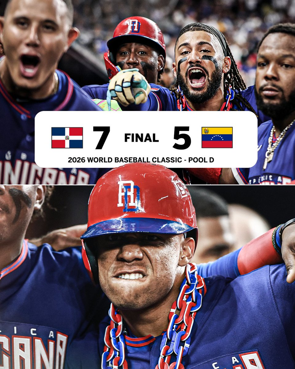 The Dominican Republic's stars SHOWED OUT against Venezuela and finish with a perfect 4-0 record in pool play 🇩🇴