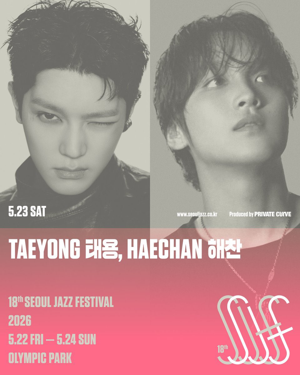 แทยงและแฮชานร่วมงาน The 18th Seoul Jazz Festival 2026 ในวันที่ 23 พฤษภาคม 2026 ณ Olympic Park

#TAEYONG #태용 #HAECHAN #해찬 #NCT127 <a href="/NCTsmtown_127/">NCT 127</a>
