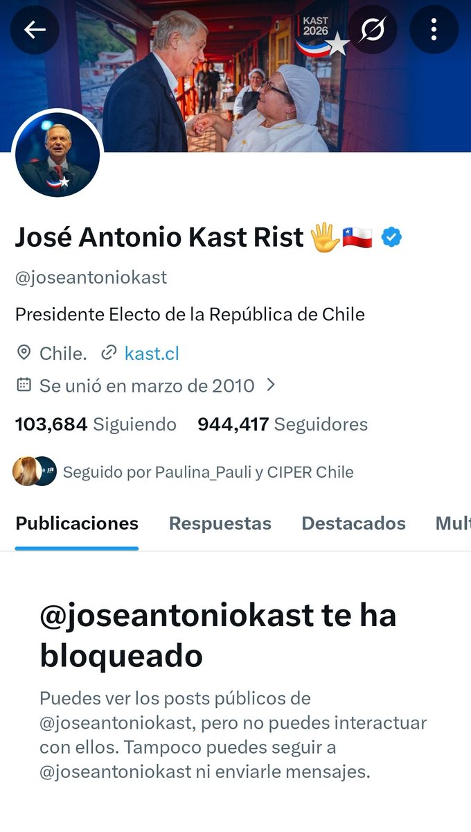 BoricEsta's tweet photo. Como es la cosa? Me tiene bloqueado @joseantoniokast https://t.co/lPQgxQq0j7