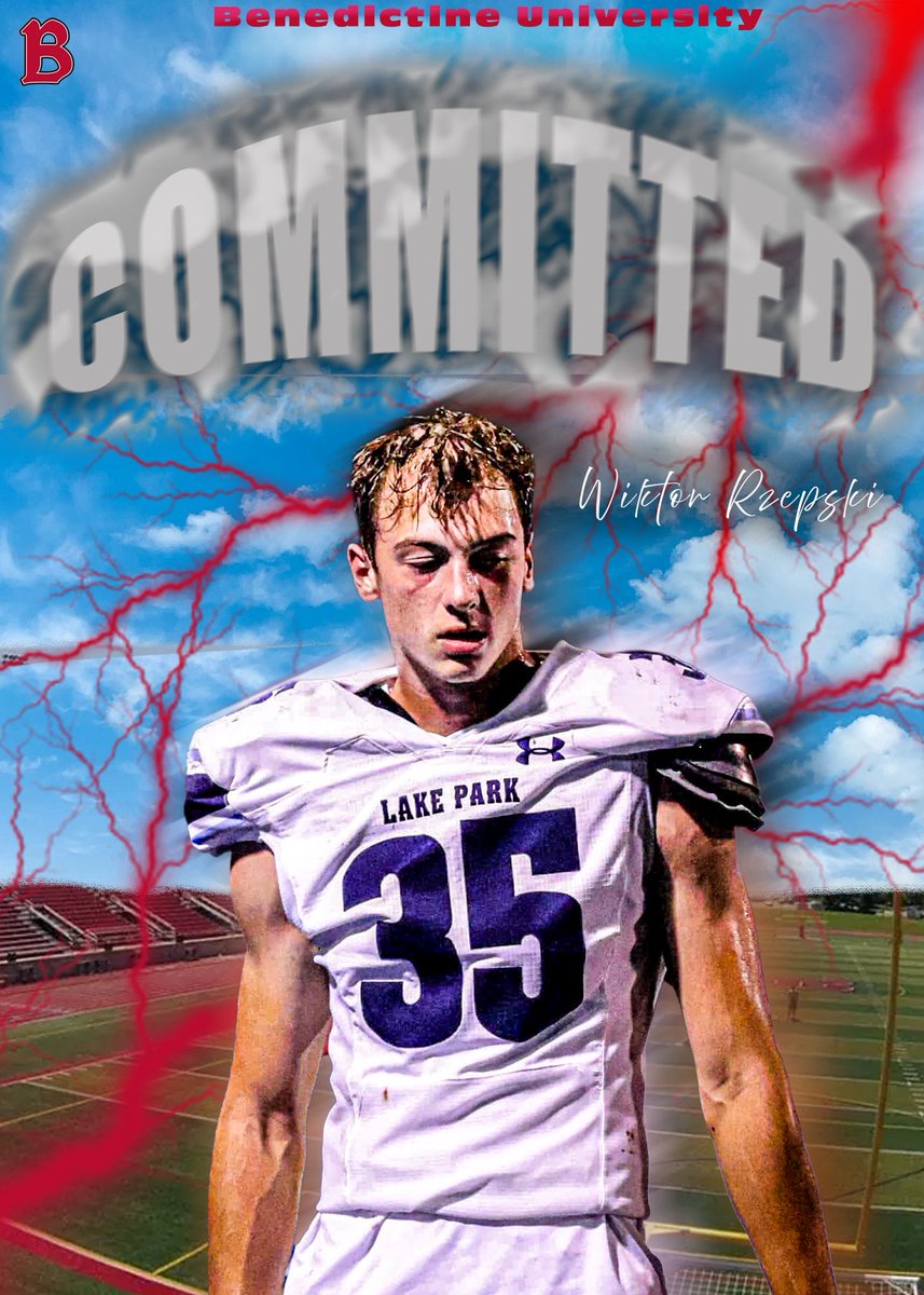 RzepskiWik70959's tweet photo. #AGTG After many conversations with @CoachPonx I am blessed to announce my commitment to Benedictine. Thank you @BenUFootball for believing in me. Can’t wait to work! https://t.co/sHK5AptkvC
