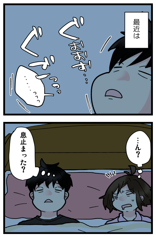 2/2 ちなみに今現在はいびき治療でマウスピースしてるのと娘を挟んで寝てるので、いびきは完全に無視状態…🙄 