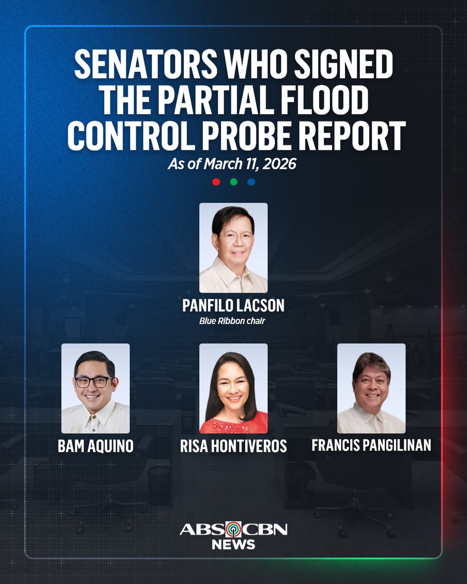 Limang pirma pa ang kailangan bago maibahagi at matalakay sa plenaryo ang partial report ng ginawang imbestigasyon ng Senado sa flood control projects.

Kaugnay na ulat: abscbn.news/4uHONqD
