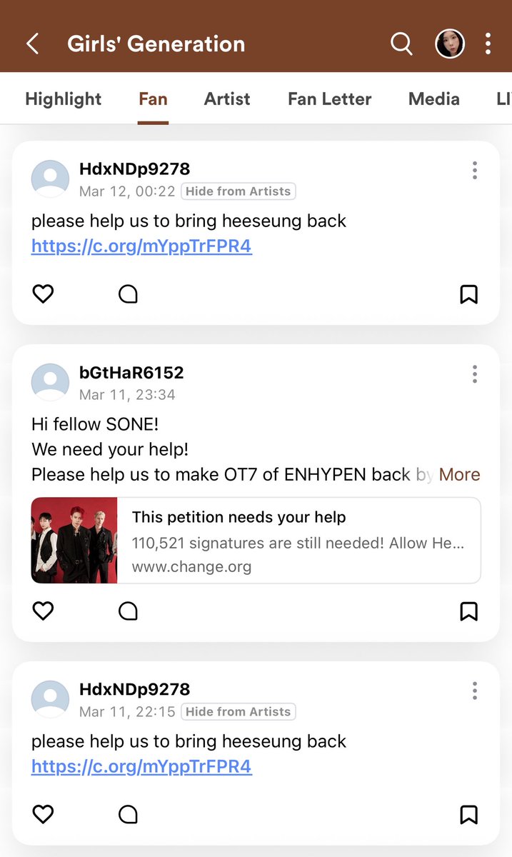 taengirenes's tweet photo. i'm sorry but what is this on soshi's weverse community? please stop.
why are you creating accounts in other artists', other fandoms' communities to do this? https://t.co/ZZLrIegBEq