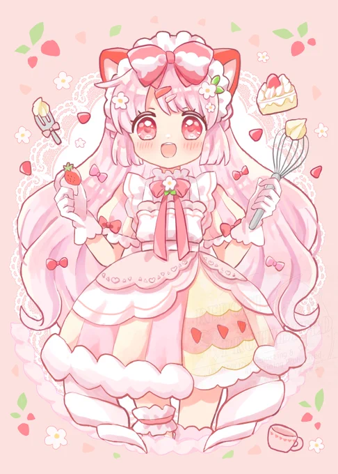 コミティアのイラスト本から ショートケーキちゃん #スイーツの日