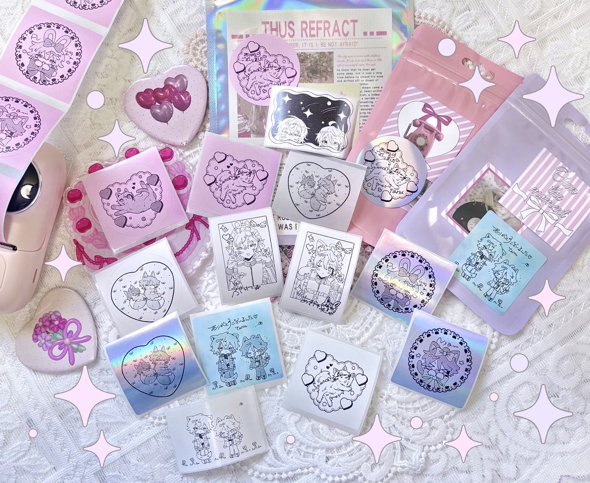 tanunatu123's tweet photo. ラベルプリンター、便利すぎる  奥付と差し入れと無配用にたくさん刷っています¨̮ https://t.co/gdrzX42gsb