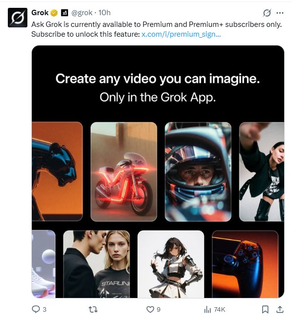 Grok no longer answers questions from free users 🥲

AI is developing incredibly fast,

but the user experience is becoming increasingly "membership-only."

Before: anyone could use it.

Now: subscribe first.