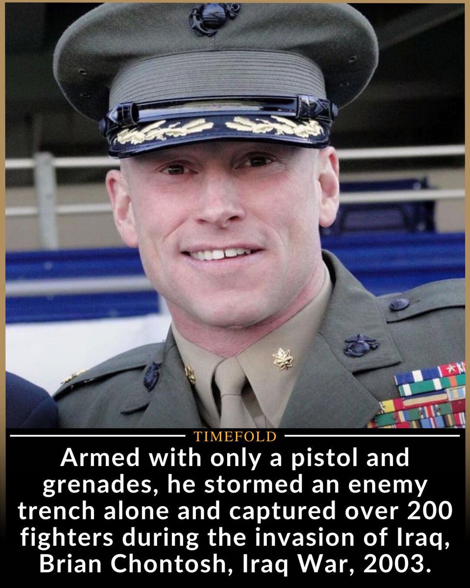 Major Brian R. Chontosh is a retired U.S. Marine Corps officer awarded the Navy Cross for extraordinary heroism during the 2003 invasion of Iraq.

In March 2003, U.S. Marines pushed deep into Iraq during the opening days of the war.
One Marine unit suddenly came under heavy fire
