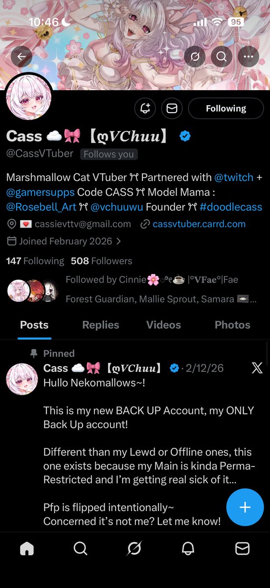 Cass •• Go Follow New Account : @cassvtuber tweet media