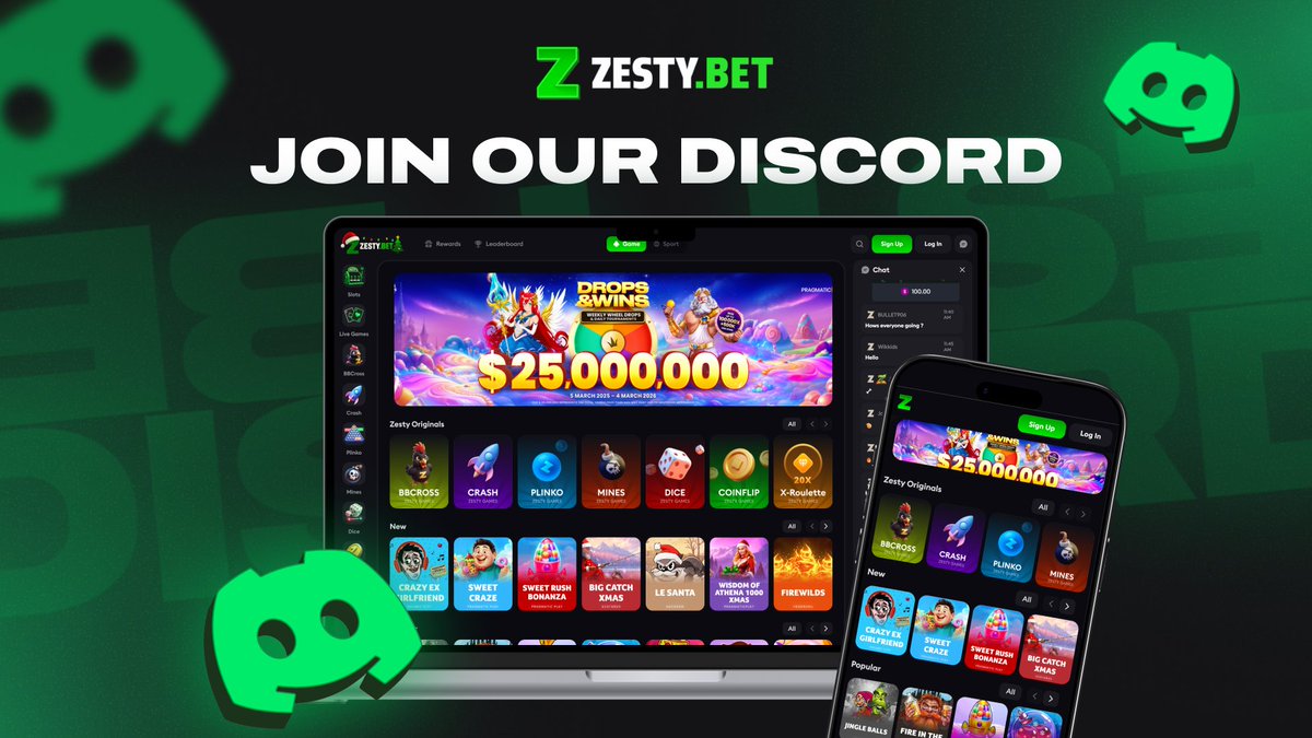 Love crypto?
Love casino? 
Zesty is for you✔️ 
A community that gets both 🚀
Join the conversation on Discord and drop your wildest spin story 🎧 

👉 discord.gg/zesty.bet
