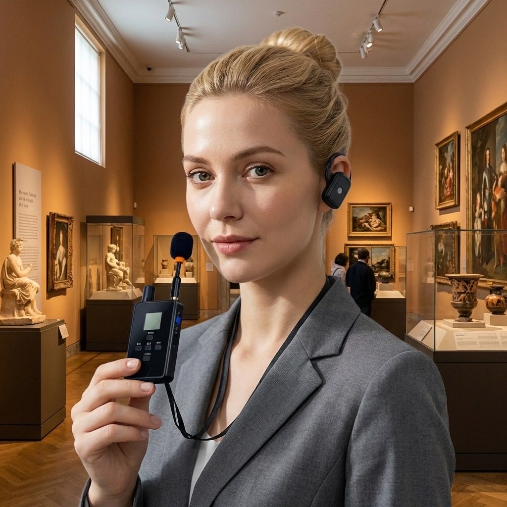 Yingmi19's tweet image. Our anti-interference interpreter solves crosstalk problems, supports multi-language, and is easy to operate. Save time, reduce costs, and improve efficiency. Perfect for scenic spots, enterprises and museums. #Interpreter #B2BSolutions #Efficiency