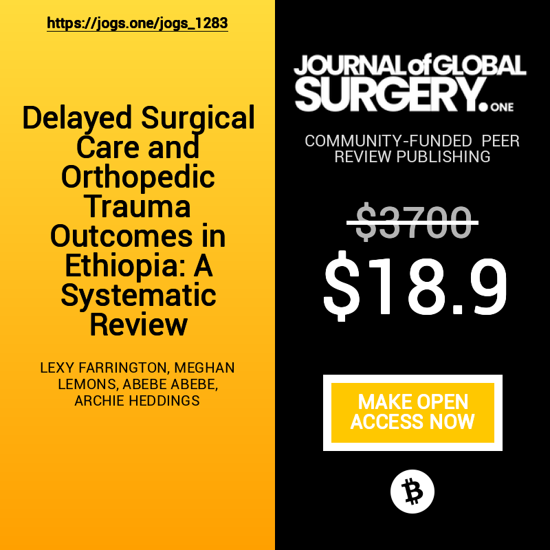 The Journal Of Global Surgery (ONE) tweet media