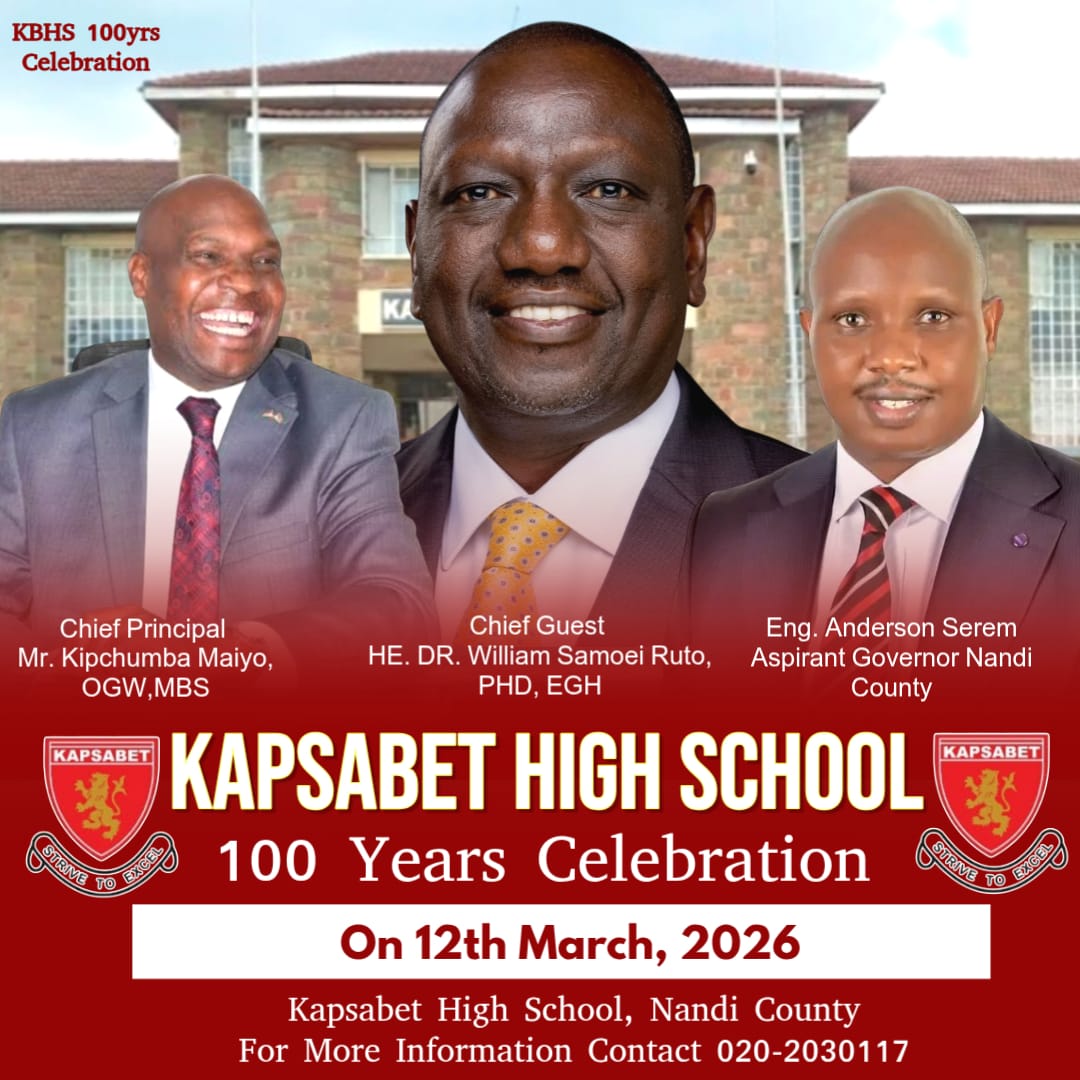 Fantasy_Genius2's tweet photo. KERICHOT KOSOB NANDI cheers the centenary of Kapsabet Boys High School. Eng Anderson Serem is excited to reunite with alumnus President Ruto in celebrating 100 years of producing champions. #AndersonForGovernor @EngineerSerem https://t.co/kjMTmX2gxw