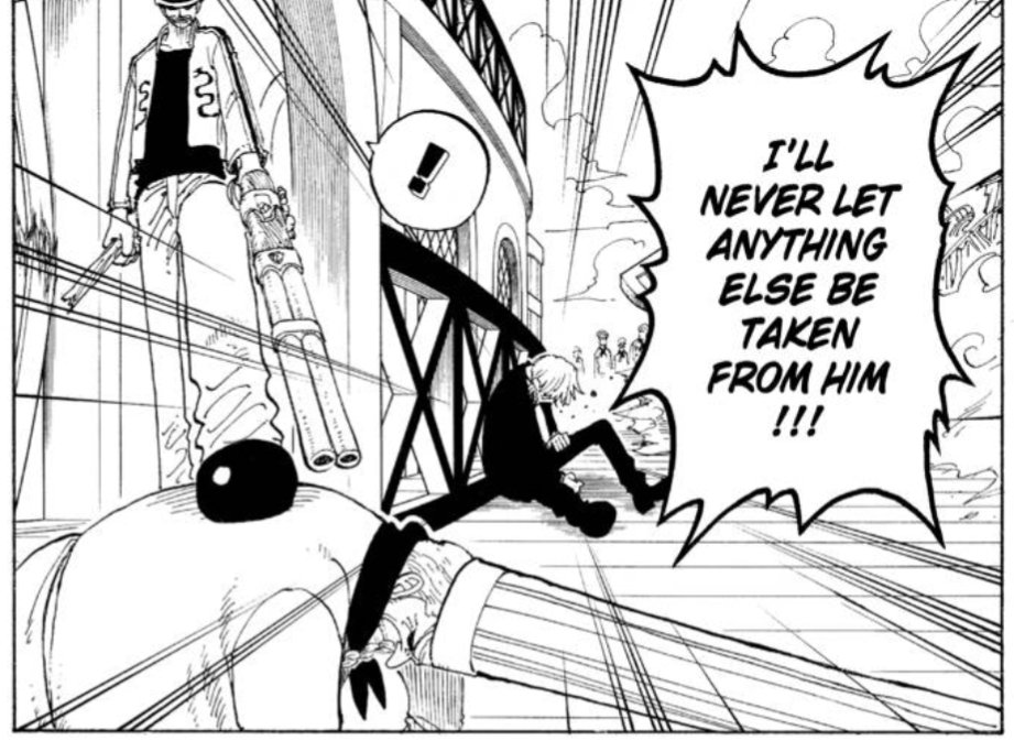And finding out what Zeff did for Sanji was because Sanji was desperate ...