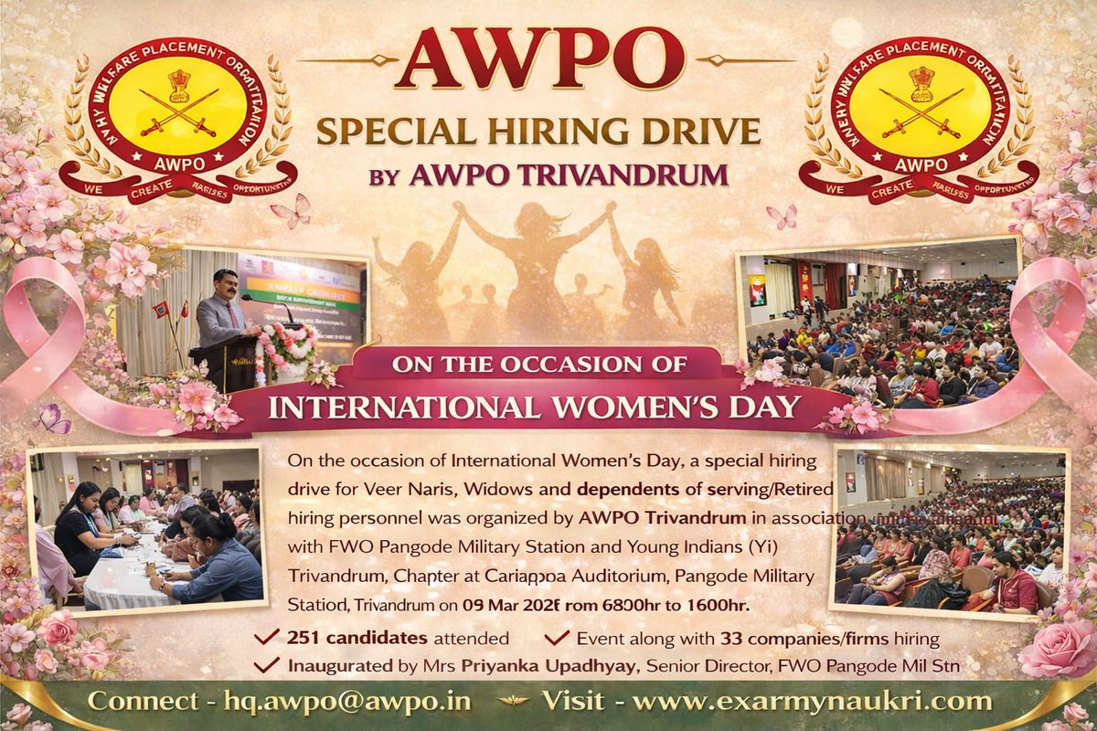 Army Welfare Placement Organisation(AWPO) tweet media