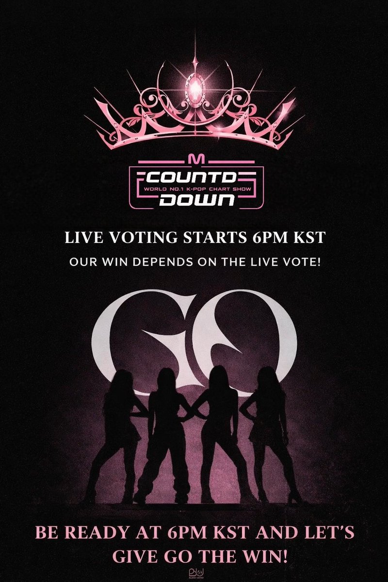 🚨 LIVE VOTING FOR M COUNTDOWN STARTS AT 6PM KST (5 hours from now) !

Our win depends heavily on the live voting.

Be ready on MNET PLUS app at 6PM KST and let’s give “GO” the win!

SHARE THIS EVERYWHERE!

Join <a href="/BP_VotingTeam/">BLΛCKPIИK Voting Team</a>, we need more android users‼️