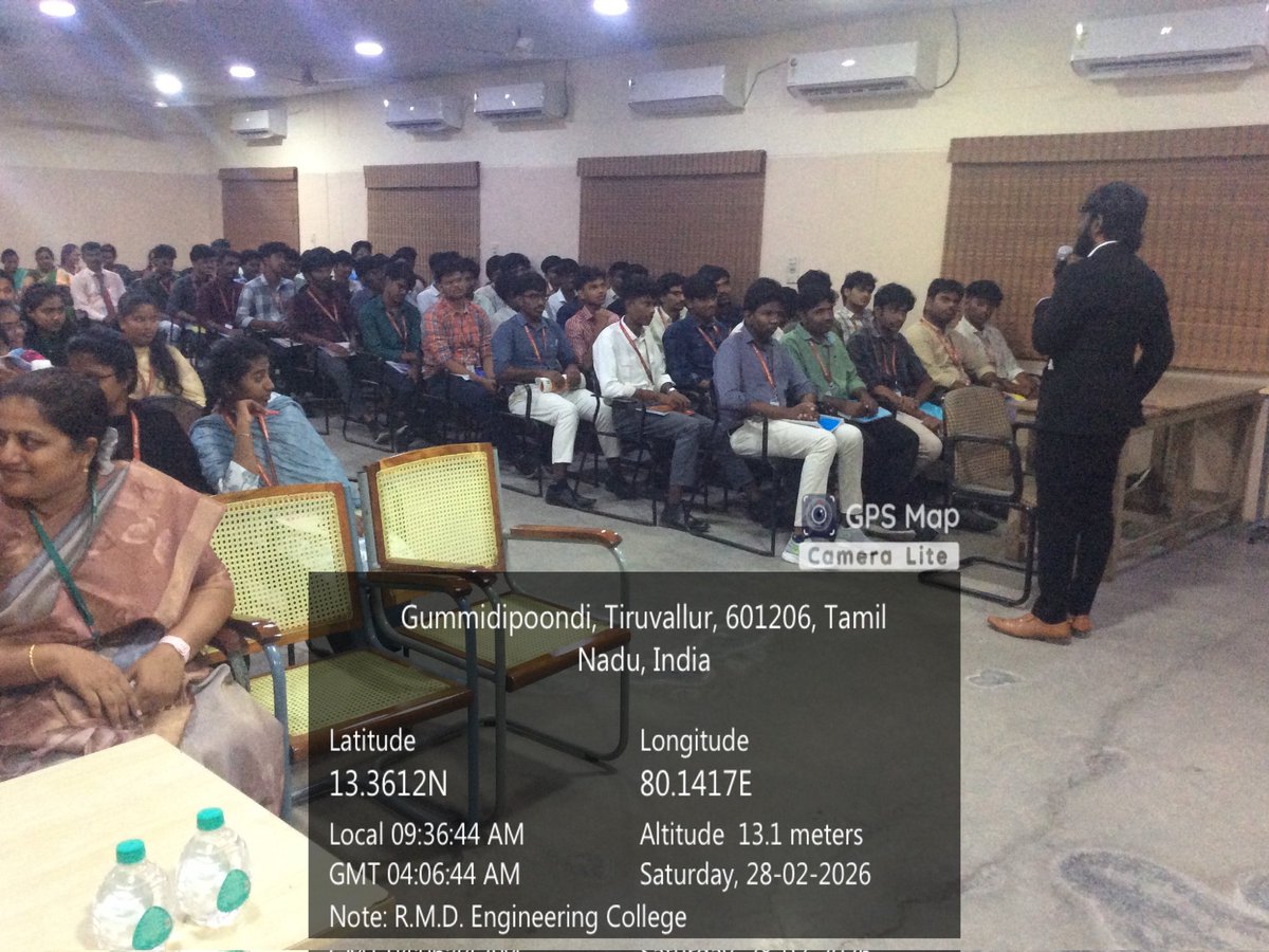 rmdecprincipal's tweet image. A Guest Lecture on "IP Awareness and Patent Filing Workshop" by Institution's Innovation Council - R &amp;amp; D Cell was  organised by Department of Information Technology on 28.02.2025
#rmdec #rmdengineeringcollege #rmdit #guestlecture #aicte #innovation 
@AICTE_INDIA @mhrd_innovation