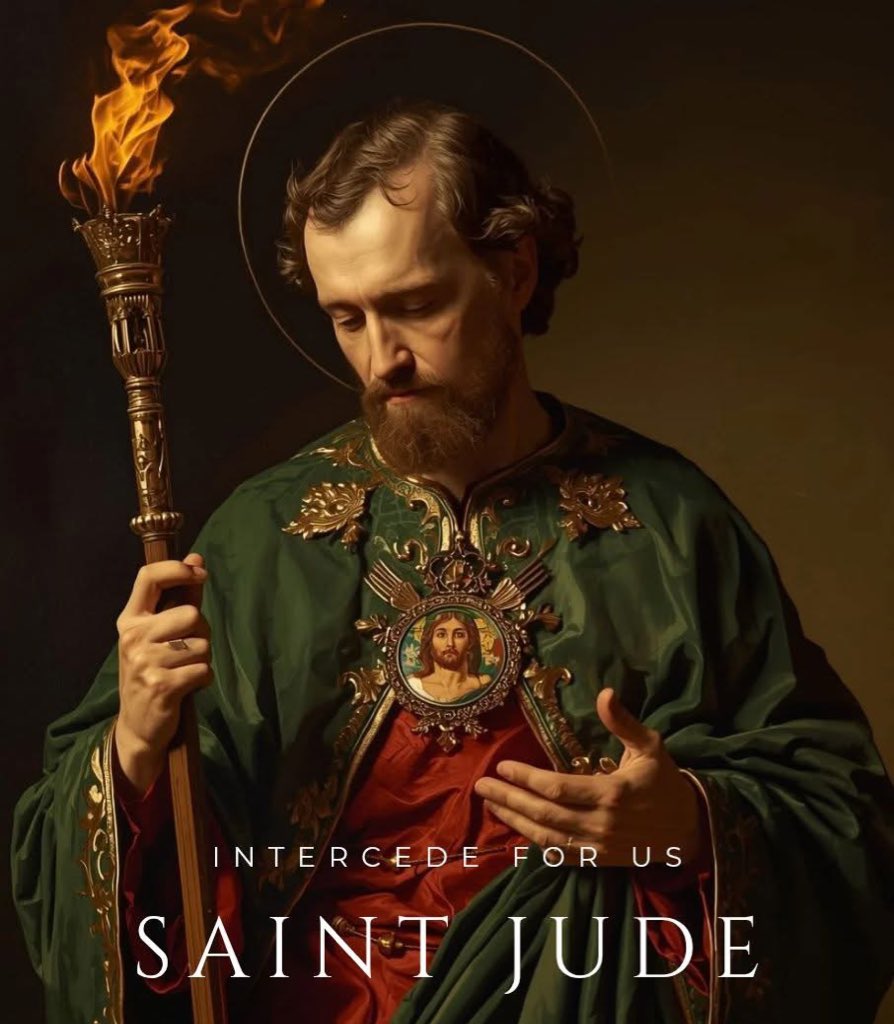 chiamaka___o's tweet photo. Urgent Miracle Prayer to Saint Jude

Saint Jude, Apostle of Christ and Patron of the Impossible,  
I come to you in a moment of crushing need.  
Everything is collapsing around me, and I have no strength left.  
I need a miracle — not tomorrow, not someday — now.

You who stood beside Jesus in the darkest hours,  
you who have carried countless souls through hopeless situations,  
look upon my urgent need with mercy.

Saint Jude, I am facing a burden I cannot lift:  
the bills I cannot pay,  
the doors that will not open,  
the fear that keeps tightening around my life.  
I place all of it in your hands.

Intercede for me with the same power that has brought miracles  
to the desperate for centuries.  
Let the help I need arrive swiftly.  
Let the breakthrough come suddenly.  
Let the weight be lifted completely.

Saint Jude, I promise to honor God’s mercy  
and to testify to the miracle you obtain for me.  
Do not let shame, fear, or loss swallow me.  
Stand with me now, in this urgent hour.

Amen.

#CatholicX