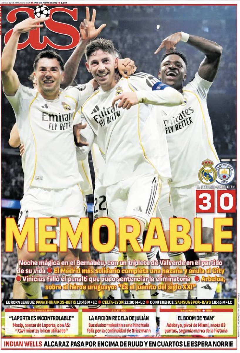 BachsMartin's tweet image. PONELE LA TAPA !!

#MEMORABLE PARTIDO DE VALVERDE EN GOLEADA DEL REAL EN CHAMPIONS

@fedeevalverde 
@realmadrid 
#Triplete #Hattrick 
@ChampionsLeague 

Ex @OficialCAP