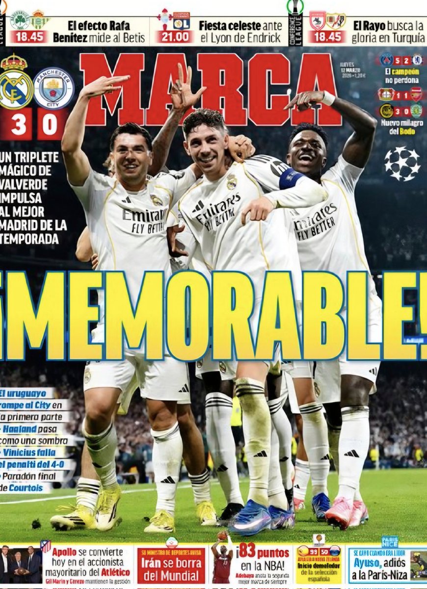 BachsMartin's tweet image. PONELE LA TAPA !!

#MEMORABLE PARTIDO DE VALVERDE EN GOLEADA DEL REAL EN CHAMPIONS

@fedeevalverde 
@realmadrid 
#Triplete #Hattrick 
@ChampionsLeague 

Ex @OficialCAP