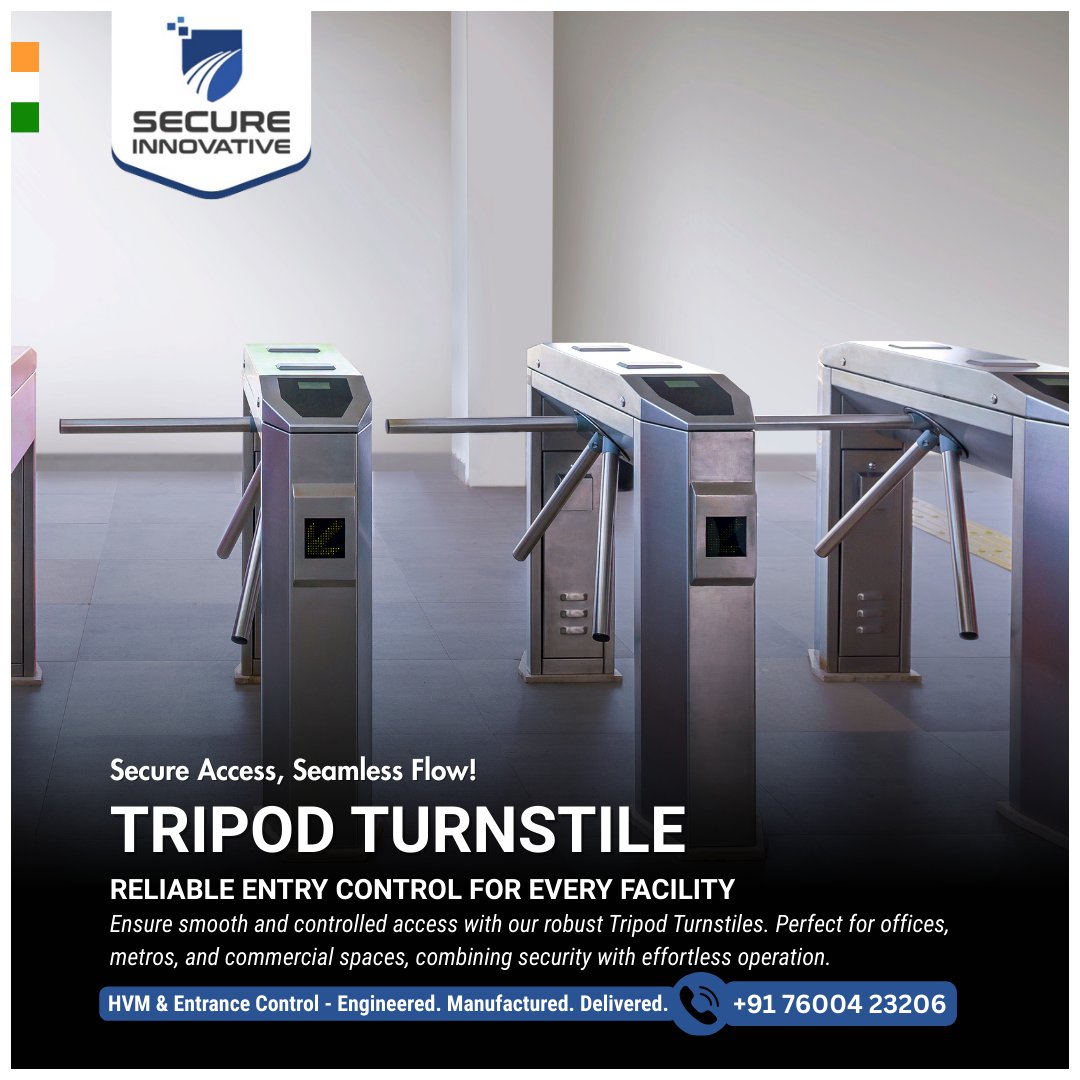 SecureIndia_'s tweet image. Tripod Turnstile – Reliable Entry Control for Every Facility

🔗 secure-india.com/tripod-turnsti…

#SecureInnovative #EntranceControl #AccessControl #PerimeterSecurity #SmartSecurity #SmartEntrance #TrafficControl #TripodTurnstile #SecuritySolutions #SmartEntry #TurnstileTechnology