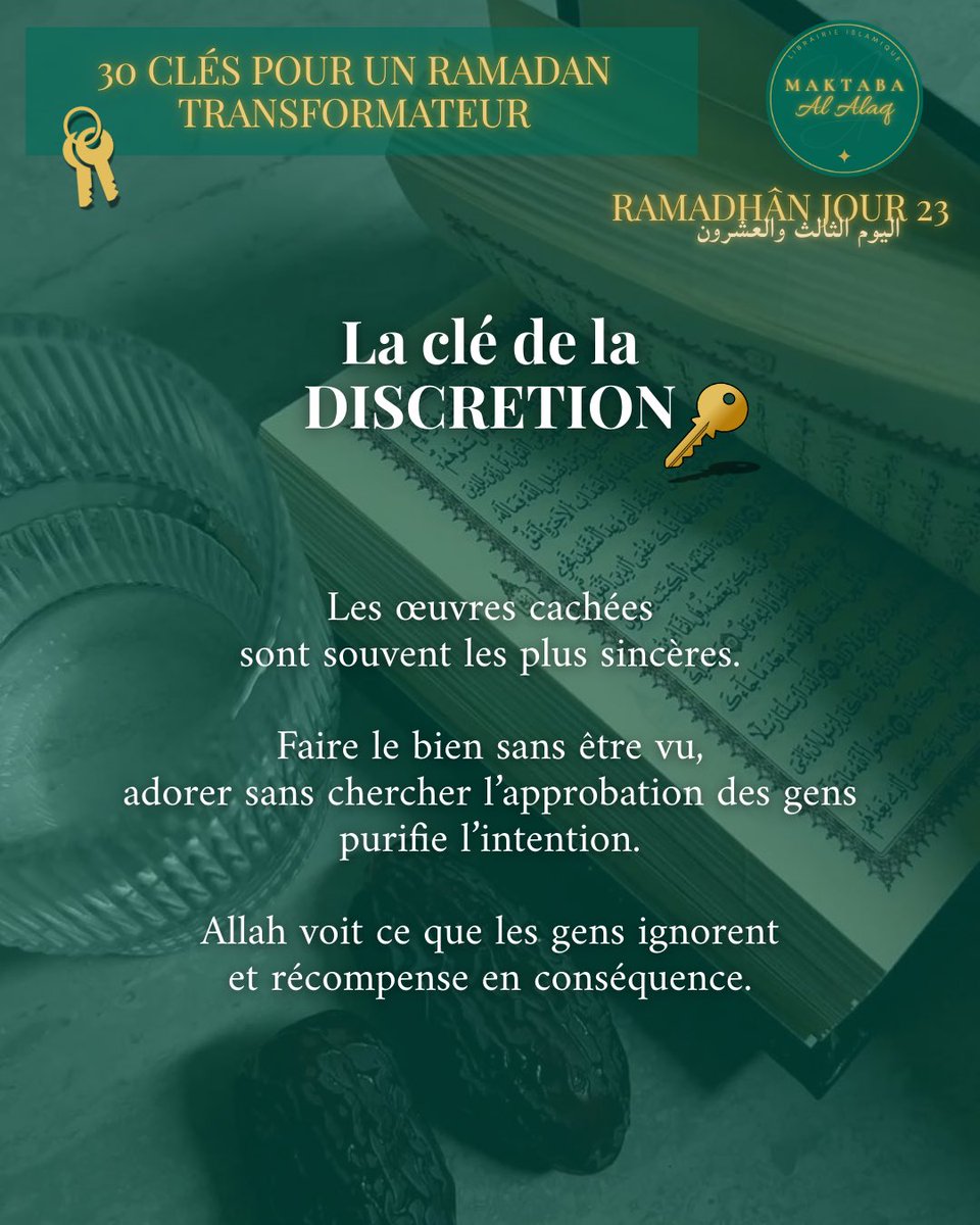 🌷  Ramadhân - Jour 23