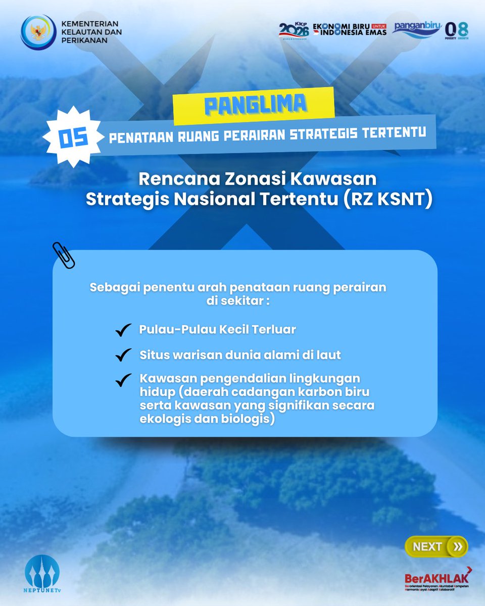 bppsdm_bppa's tweet photo. Kalau kamu diberi mandat jadi salah satu 'Panglima' di atas, wilayah laut mana yang ingin pertama kali kamu rapikan tata ruangnya? Share pendapatmu di komentar ya! 🌊
#TataRuangLaut #PerencanaanLaut #2026KKPGrowStronger #KKPGOID #SaktiWahyuTrenggono #kenalidokumen7A805 https://t.co/63jJLgFBL5