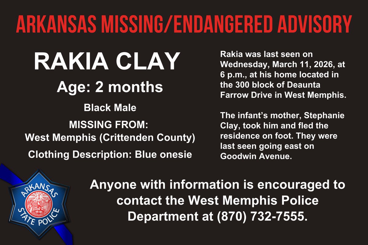 Arkansas State Police tweet media