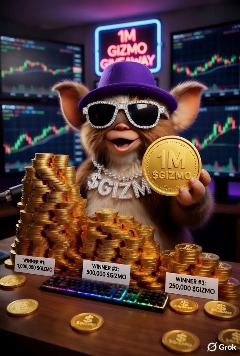 💰1M $GIZMO GIVEAWAY💰

1️⃣ Follow @younghogey

2️⃣ Visit solgizmo.com and click on the first tool

3️⃣ Paste CA of any token into the analyzer (first tool)

4️⃣ Find one 6, 7 and an 8 rated ca’s daily for 7 days

5️⃣ Make a post about $Gizmo &amp; add the screenshot of the