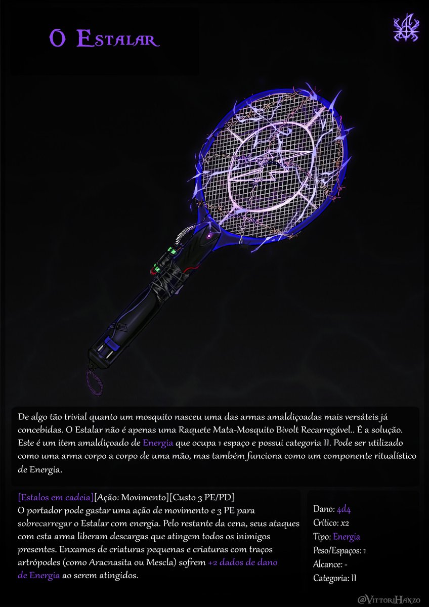 [O Estalar]

Nn coube no texto, mas também da IK em pernilongo e mosca 🙏

#OrdemParanormal