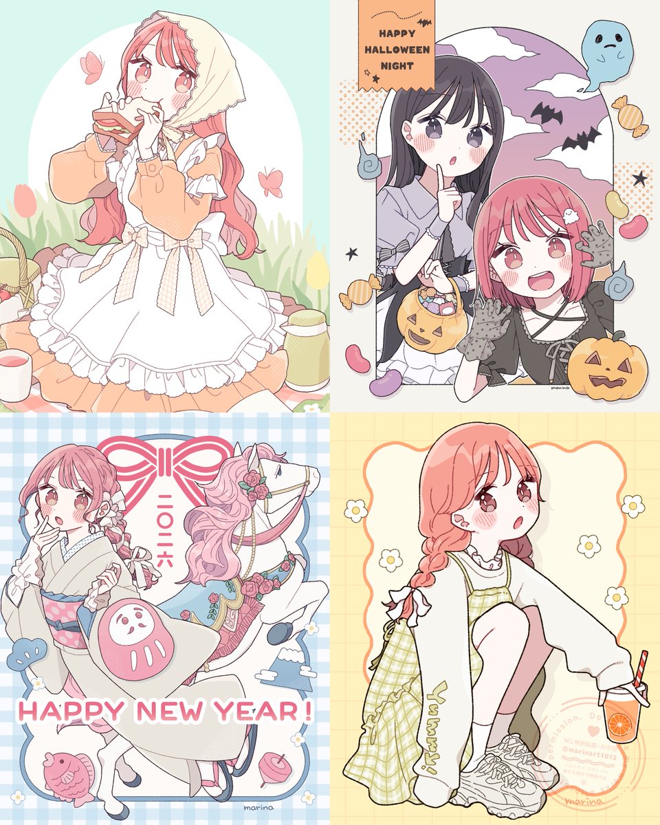 ここ1年で沢山見ていただけたイラストたち🌷
いつもありがとうございます🫶

 #見つけてくれてありがとう祭開幕 