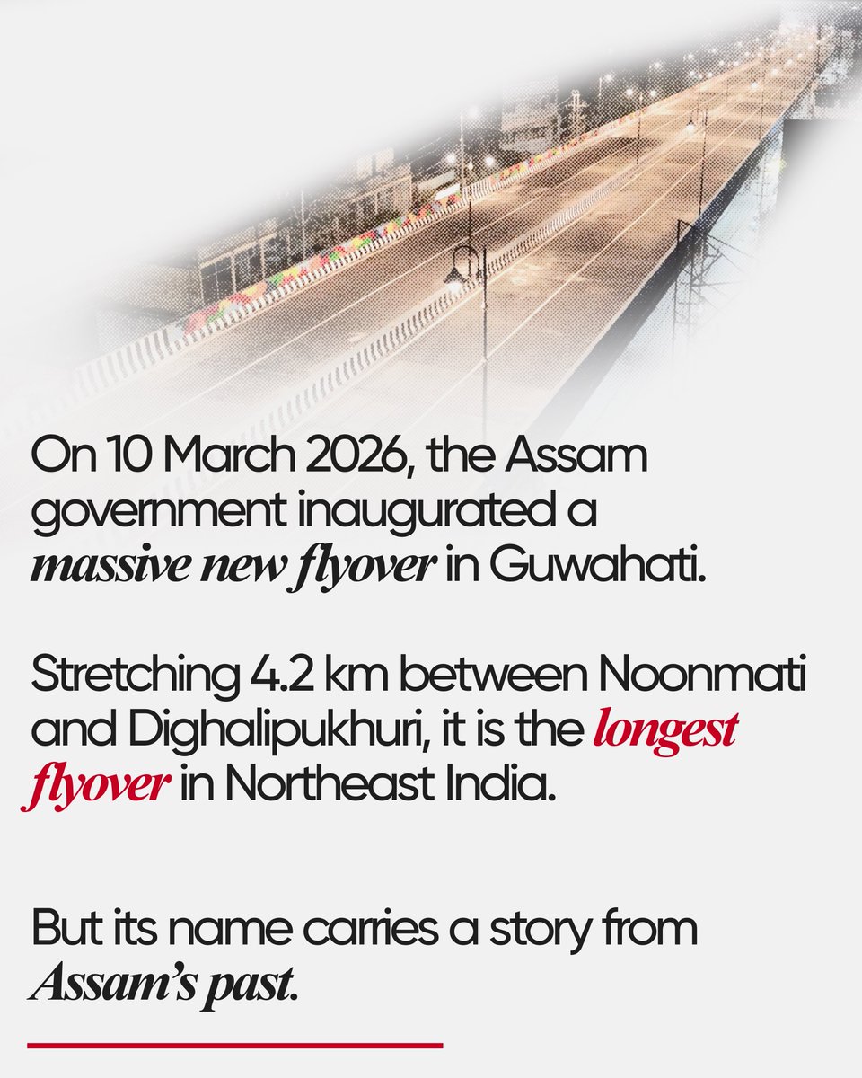 himantabiswa's tweet photo. When India was burning under Sultanate rule, a brave son of Assam brought an end to Bakhtiyar Khilji.

For years left-liberal academics suppressed his story. Now we have dedicated Northeast India’s longest flyover to Maharaja Prithu, the last sword of the East! https://t.co/oPNC25oeII